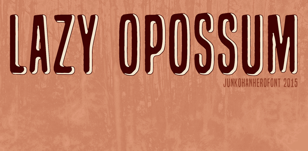 Lazy Opossum Font website image