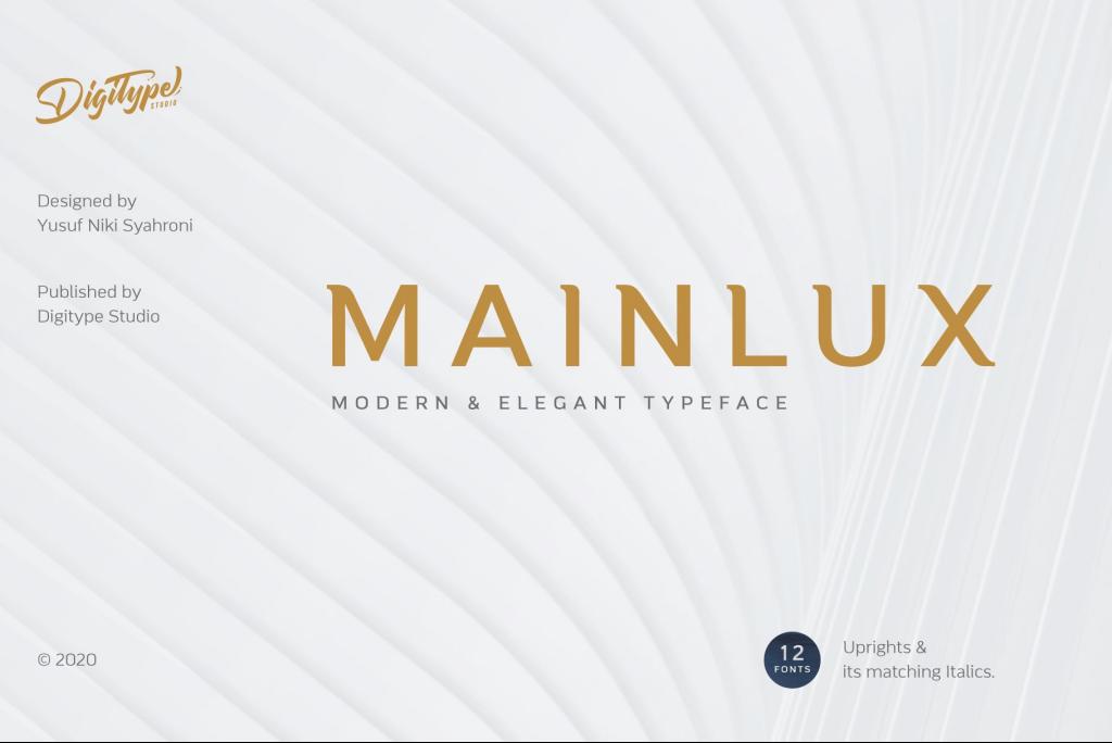 Mainlux Font website image