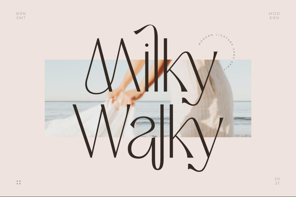 Milky Walky Font website image