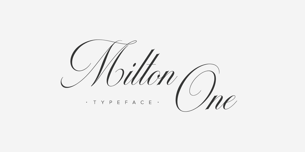 Milton One Font Family website image