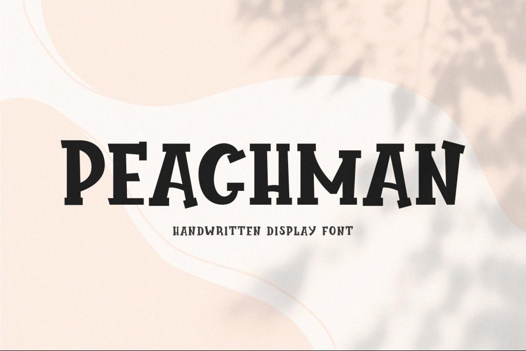 Peachman Font website image