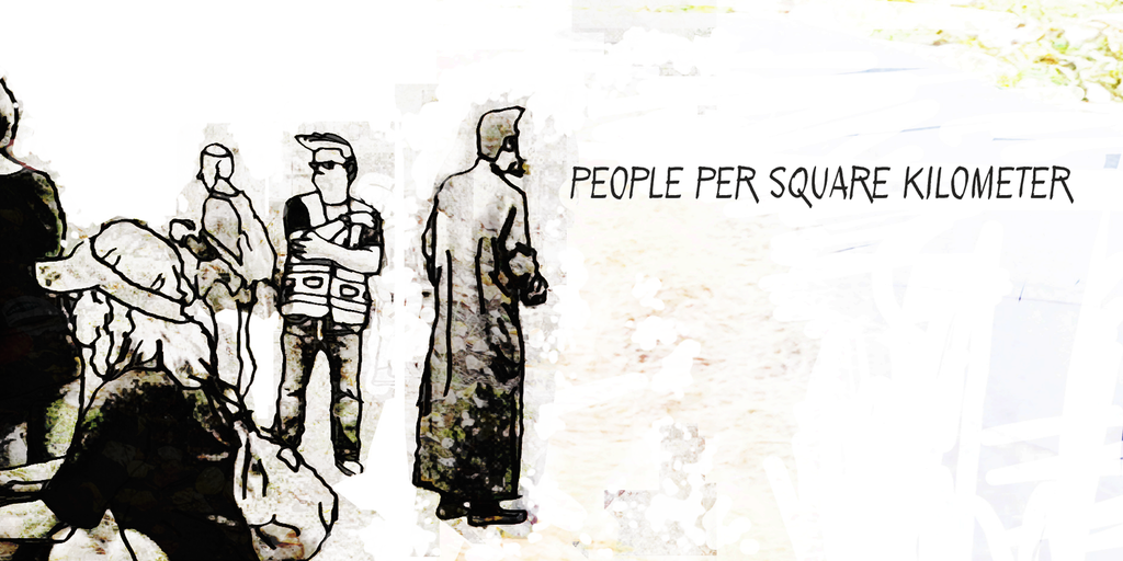 People per square kilometer Font website image