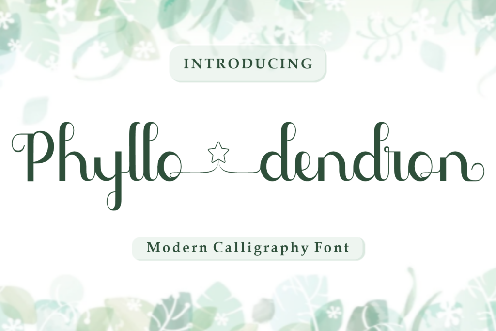 Phyllodendron Demo Font website image