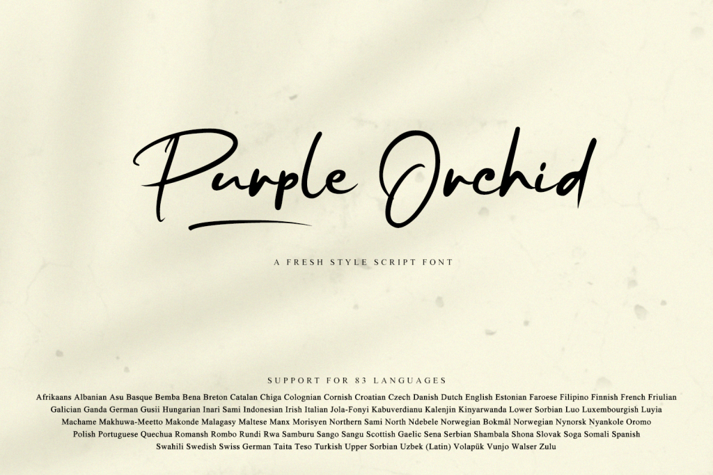 Purple Orchid Personal Use Font website image