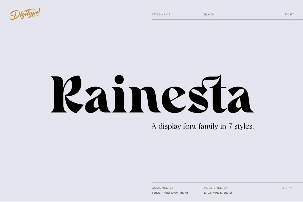 Rainesta DEMO Font website image