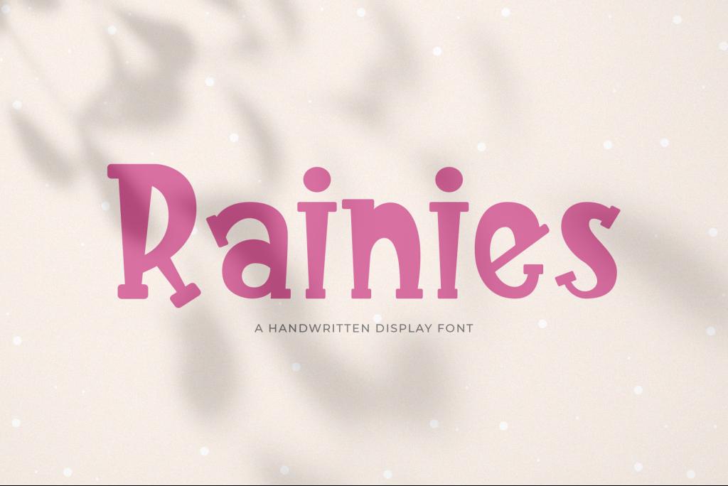 Rainies Font website image