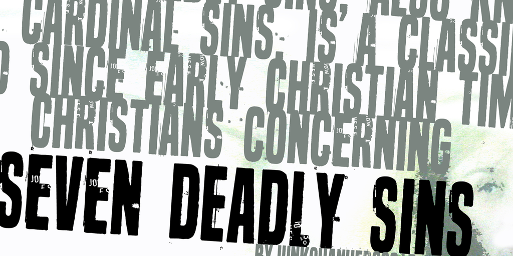 Seven deadly sins Font website image