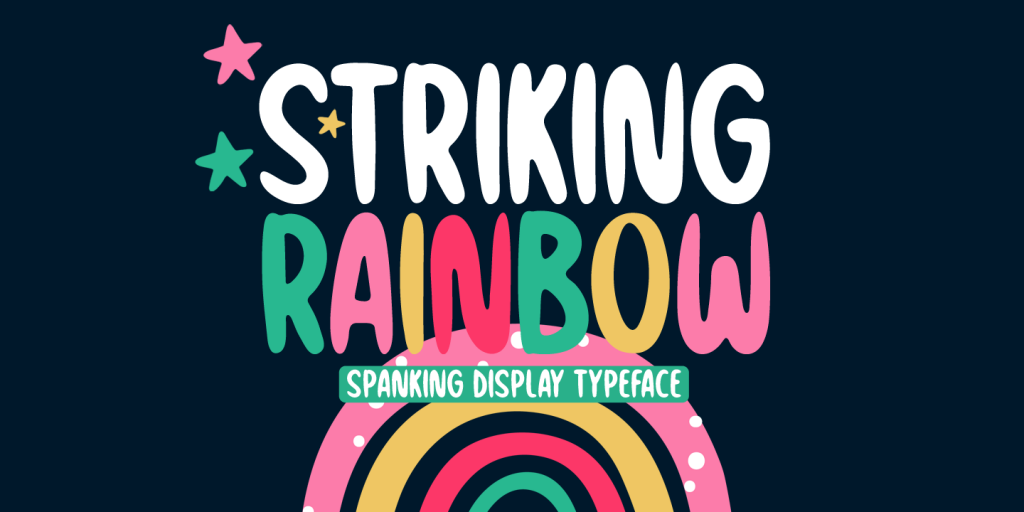 Striking Rainbow Font website image