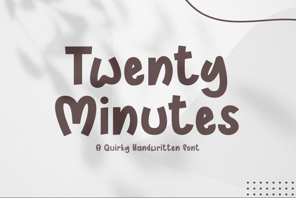 Twenty Minutes Font website image