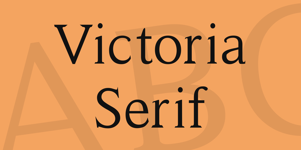 Victoria Serif Font website image