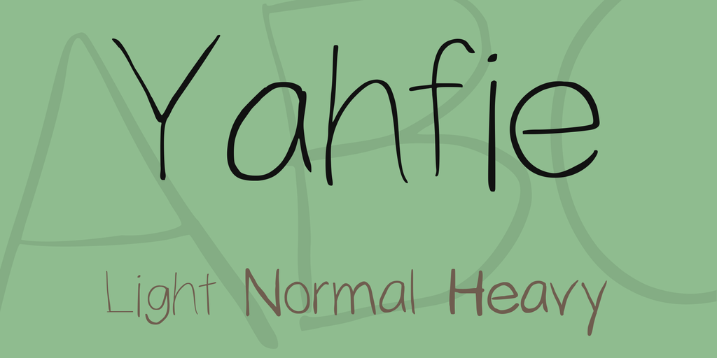 Yahfie Font Family website image