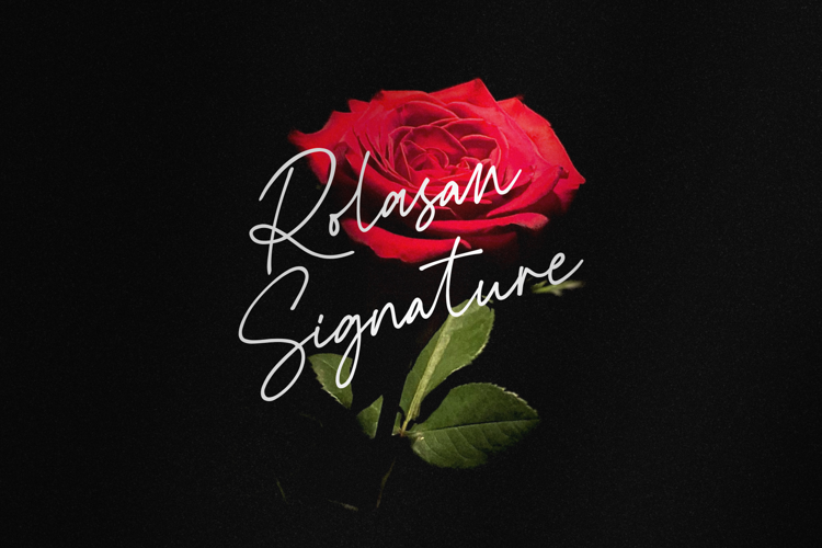 Rolasan Signature Font website image