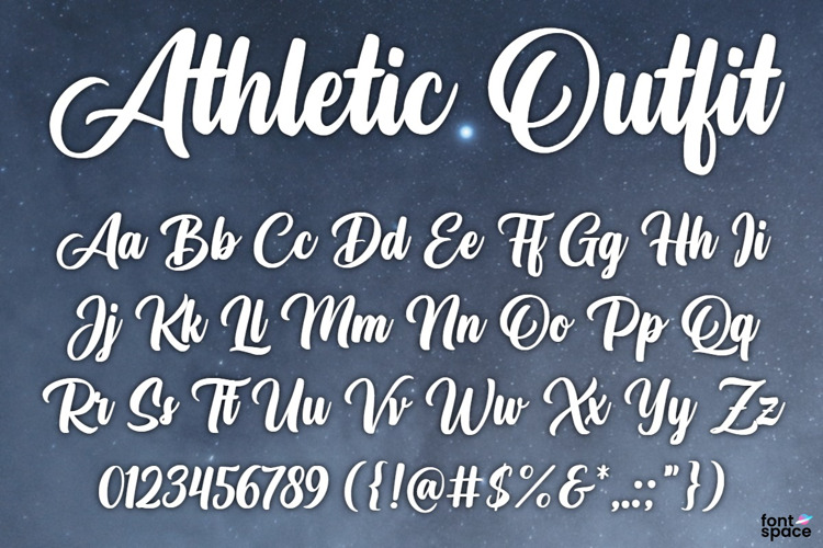 Athletic Outfit Font website image
