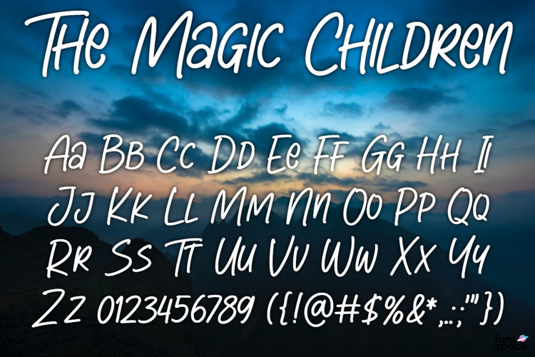 The Magic Children Font website image