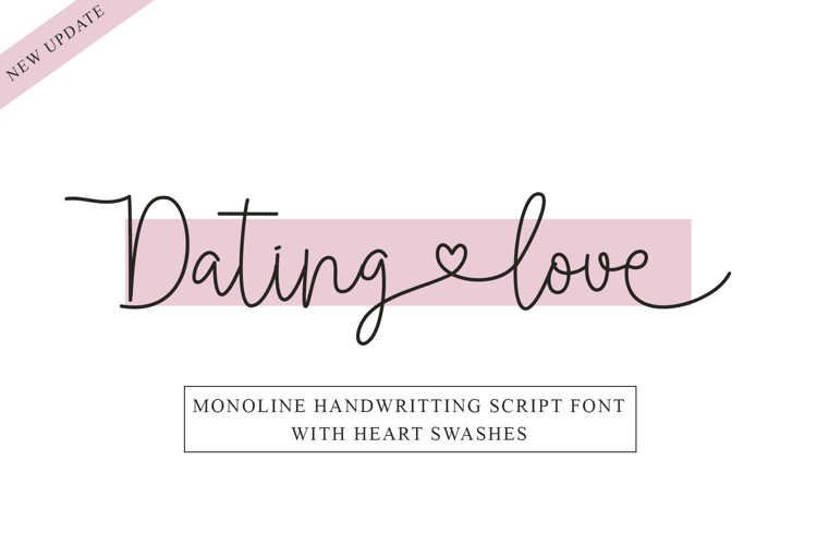 Dating Love Font website image