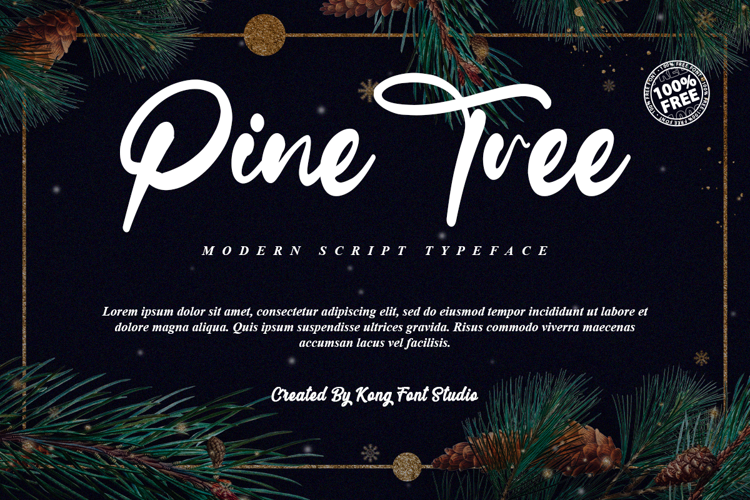 Pine Tree Font website image