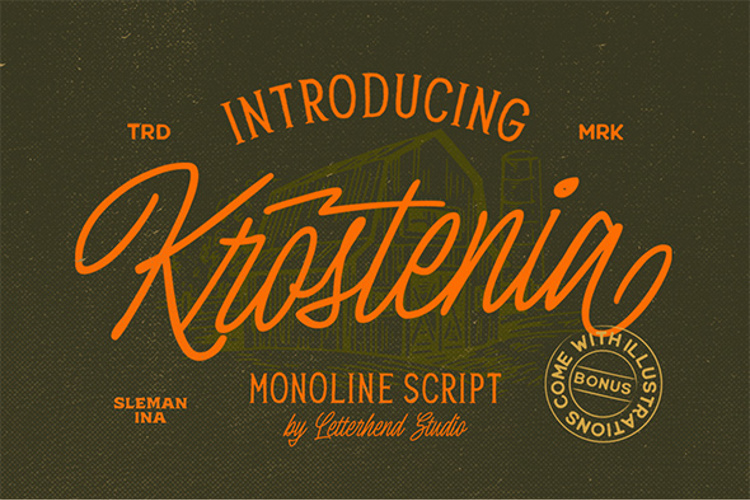 Krostenia Font website image