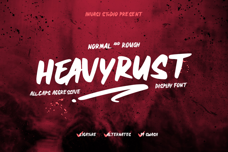 Heavyrust Font website image
