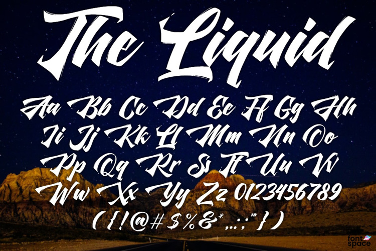 The Liquid Font website image