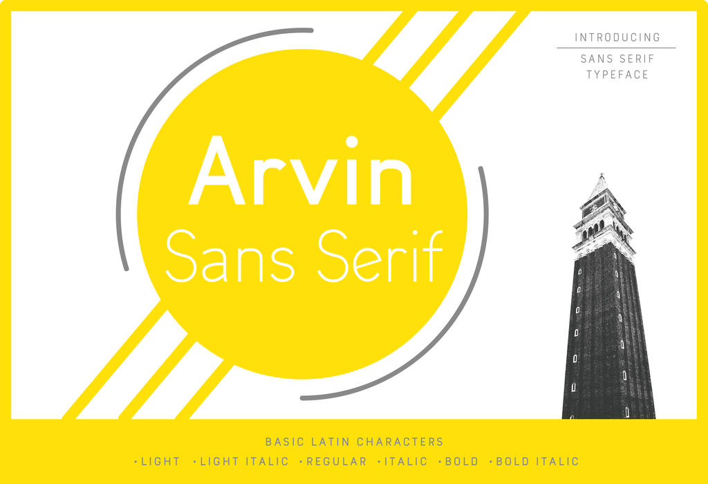 Arvin Font Family website image
