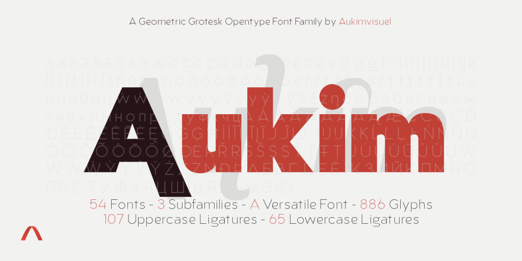Aukim Font Family website image
