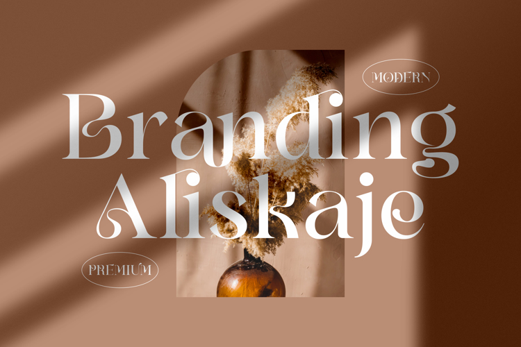 Branding Aliskaje Font website image