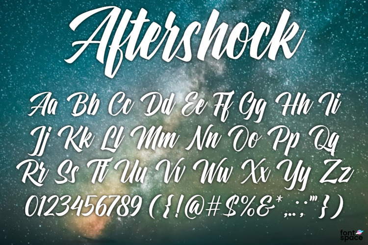 Aftershock Font website image