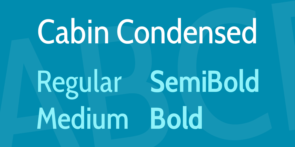 Cabin Condensed Font Family website image