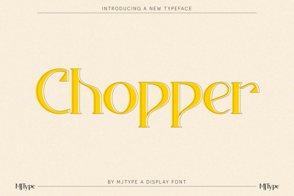 Chopper Font website image