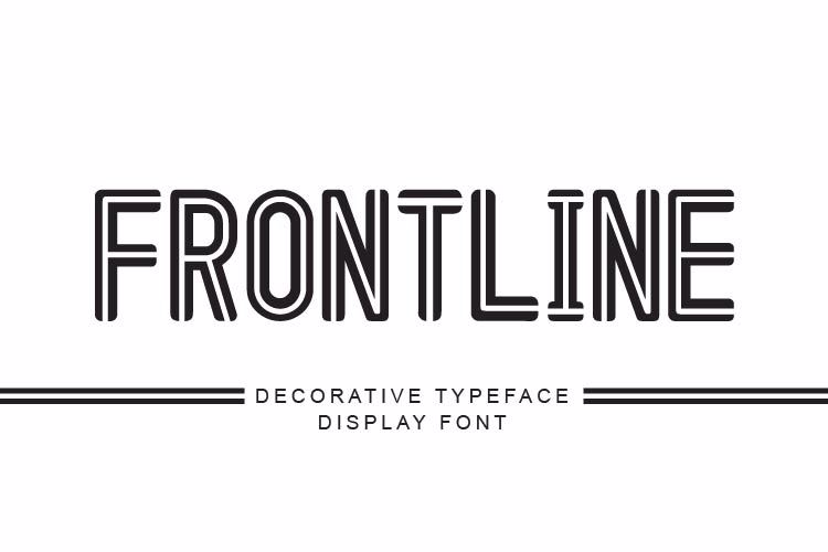 Frontline Font website image