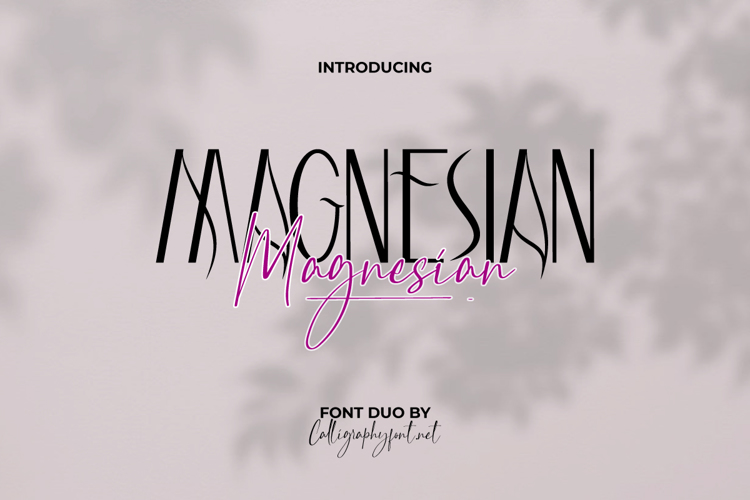 Magnesian Font website image