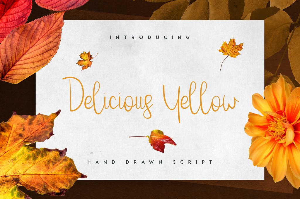 Delicious Yellow Font website image