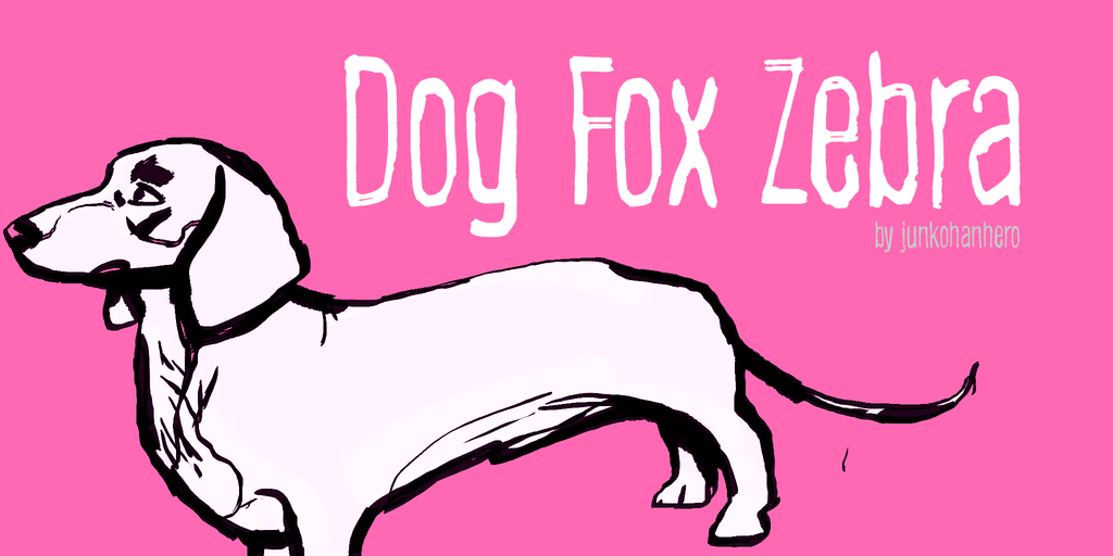 Dog Fox Zebra Font website image