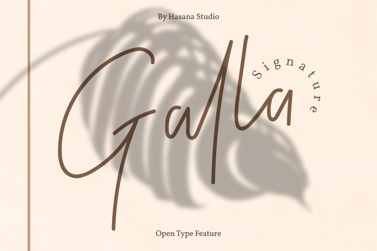 Galla Signature Font website image