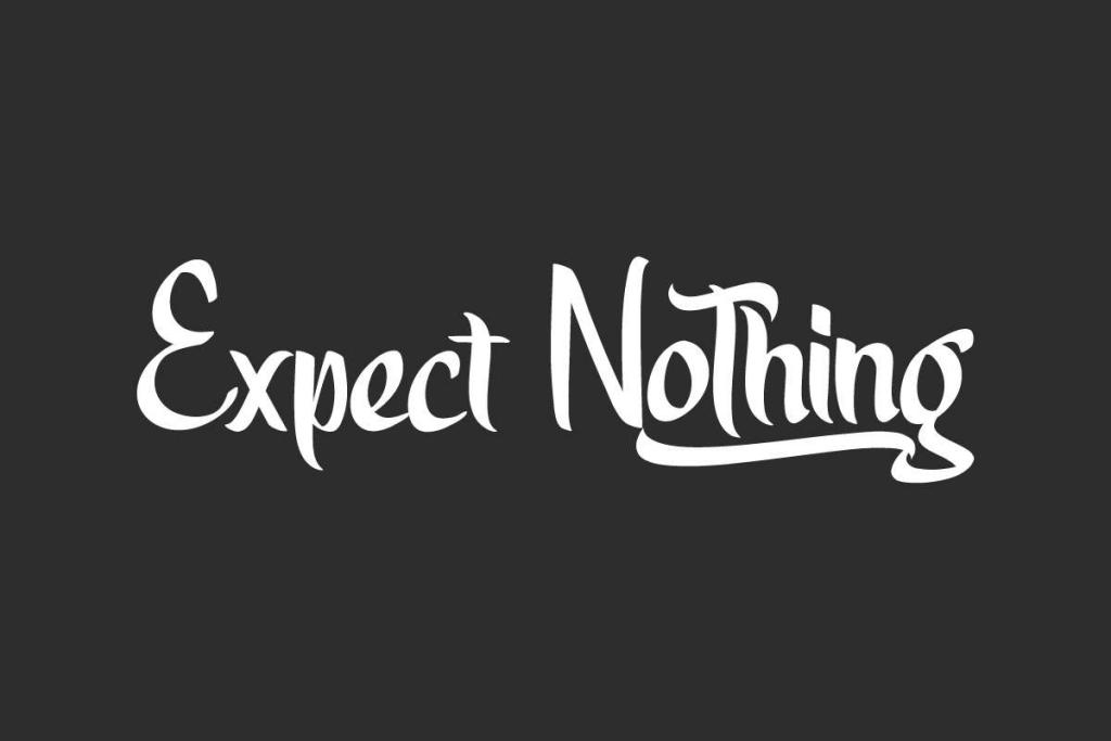 Expect Nothing Demo Font website image
