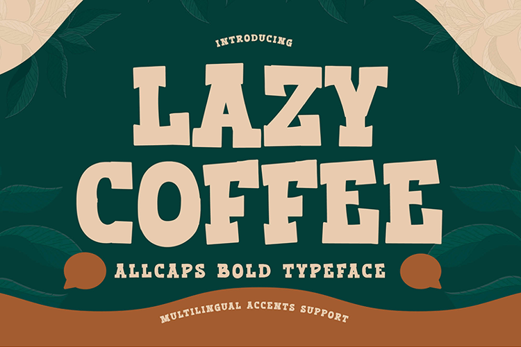 Lazy Coffee Font website image