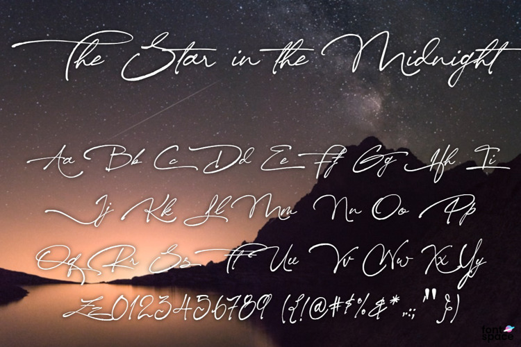 The Star in the Midnight Font website image