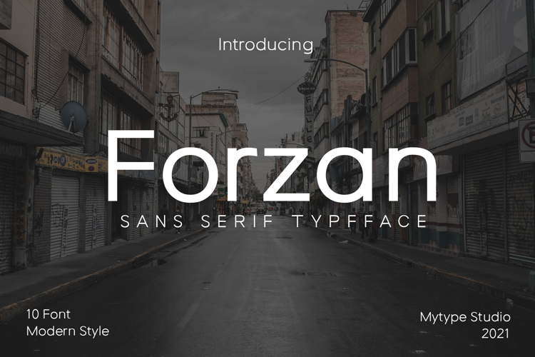 Forzan Light Font website image