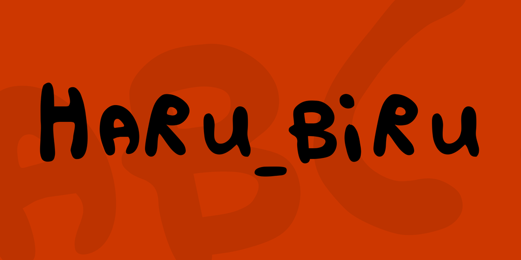 HARU_BIRU Font website image