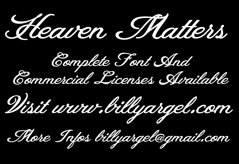 Heaven Matters Personal Use Font website image