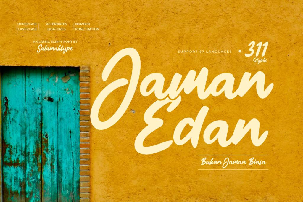 Jaman Edan Font website image