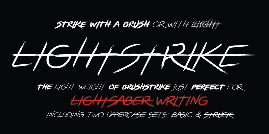 LIGHTSTRIKE Font website image