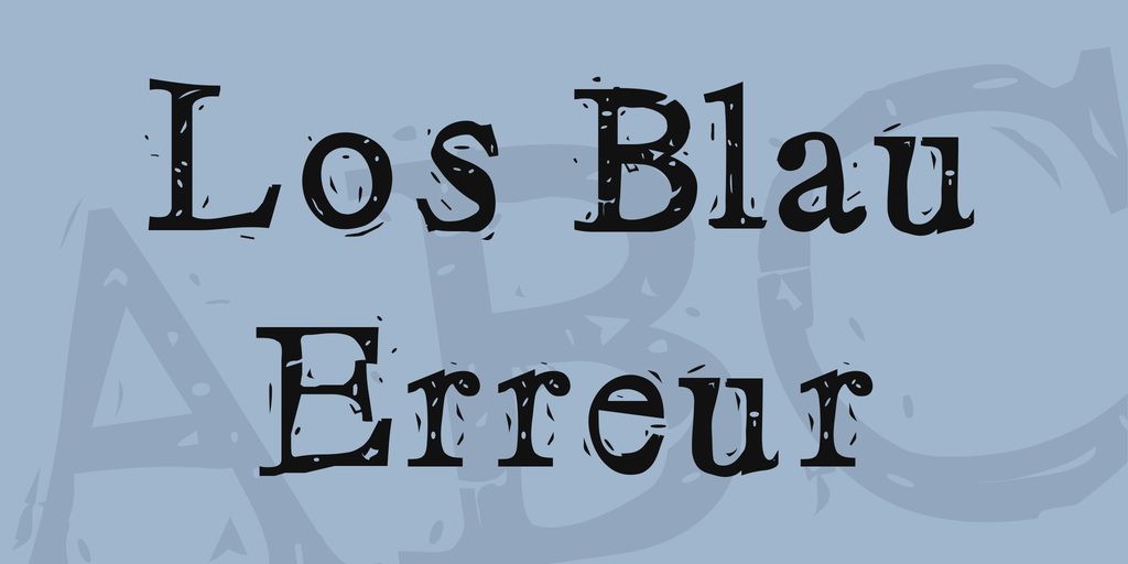 Los Blau Erreur Font website image