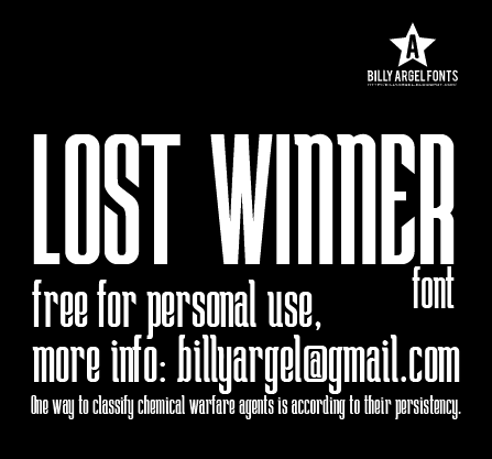 Lost Winner Font website image