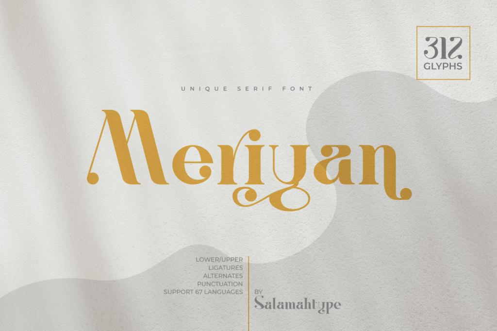 Meriyan Font website image