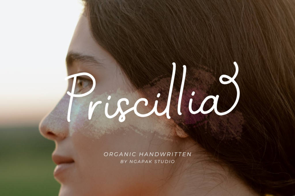 Priscillia Demo Font website image