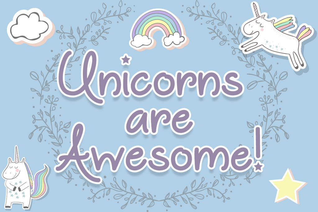 Unicorns are Awesome Font website image