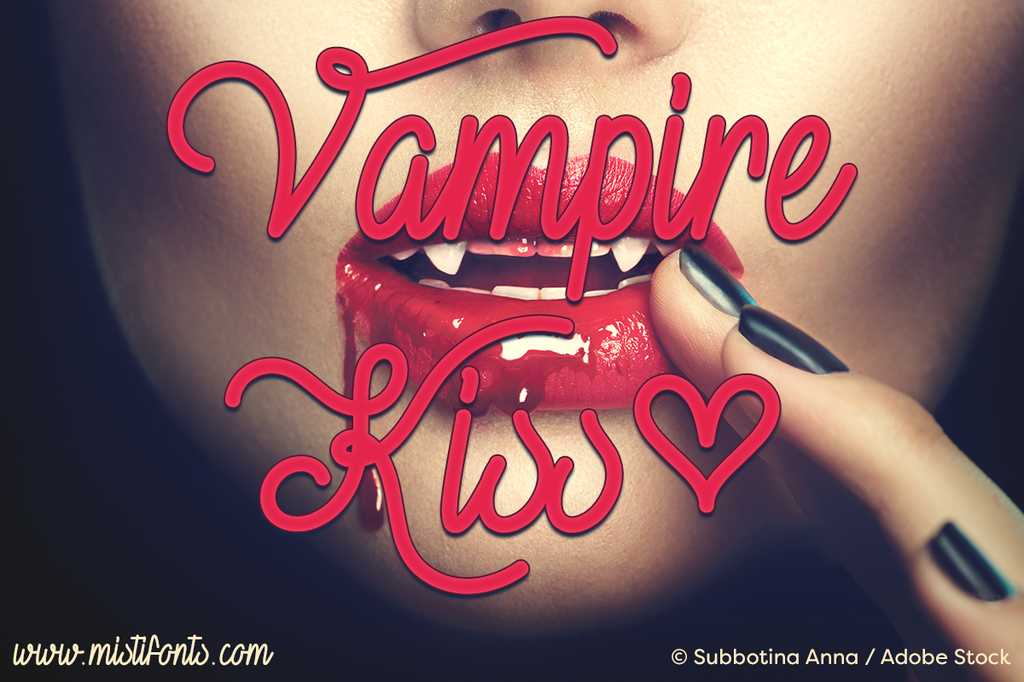 Vampire Kiss Demo Font website image