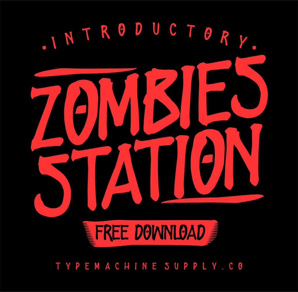 ZOMBIES STATION Font website image