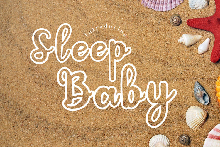 Sleepbaby Font website image